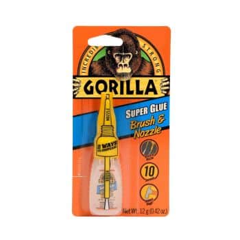 Gorilla Super Glue with Brush & Nozzle Applicator, 12 Gram