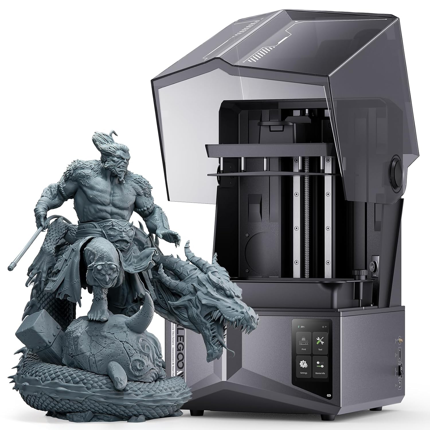 ELEGOO Saturn 4 Ultra 12K Resin 3D Printer, with Smart Automatic Leveling, 10-Inch 12K Monochrome LCD, 150mm/h Faster Printing Speed,8.62x4.84x8.66 Inch Printing Size