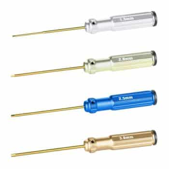 Neewer - Set of 4 Hexagonal Screwdrivers Made of Titanium Nitride with Coloured Handles