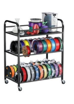 AHOWPD 3-Tier Rolling Filament Storage Rack - Top 5 3D Printer Filament Racks