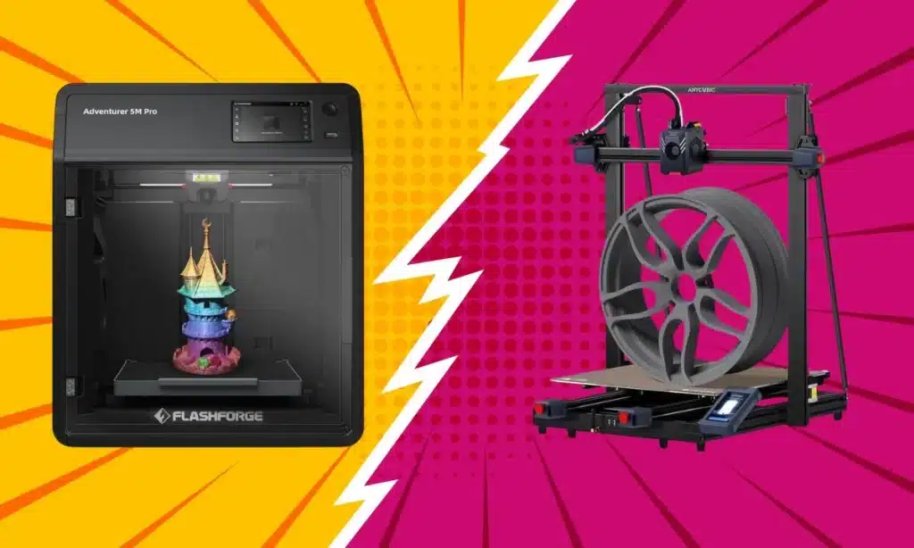 FLASHFORGE Adventurer 5M Pro vs Anycubic Kobra 2 Max