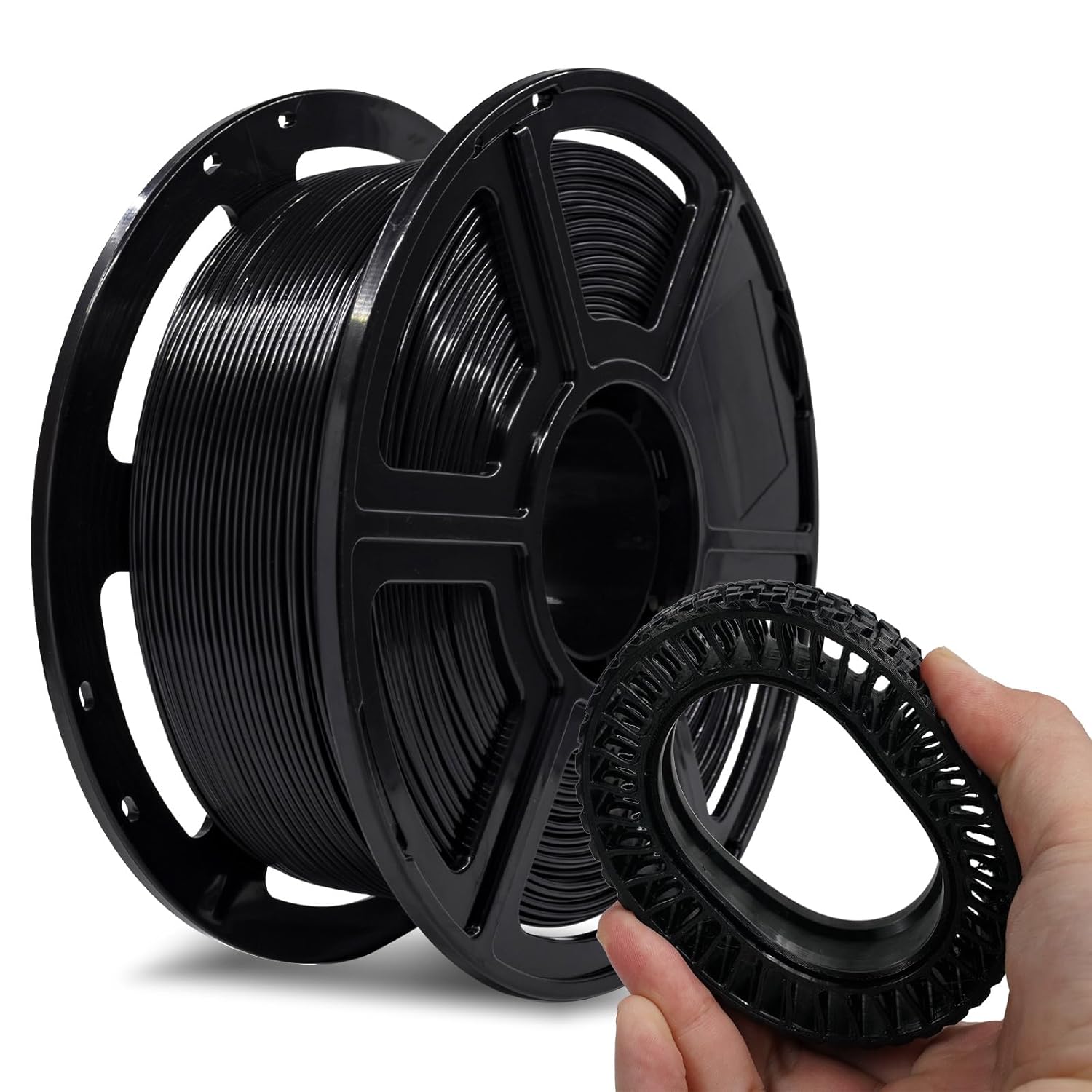 FLASHFORGE PLA Flexible 1.75 mm, 4X longer stretch 3D Printer Filament 1Kg (2.2lbs) Spool