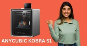 Anycubic Kobra S1 3D Printer creating a vibrant decor vase.