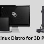 Linux Mint running on a laptop with a 3D printer creating soundproof wall panels in a home studio.