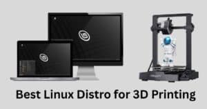 Linux Mint running on a laptop with a 3D printer creating soundproof wall panels in a home studio.