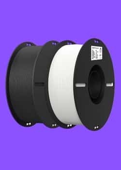 Creality 2kg Black & White PLA 1.75mm Filament Bundle for 3D Printing