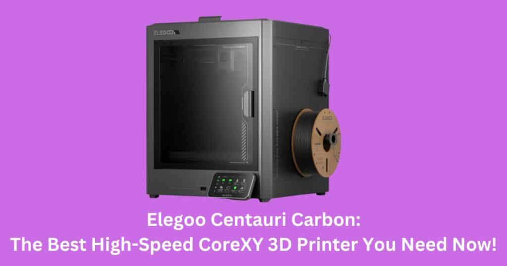 Elegoo Centauri Carbon 3D printer creating a vibrant wall hook with precision and speed.