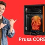 Prusa CORE One 3D printer crafting a vibrant home decor item with precision and speed.