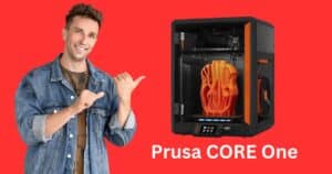 Prusa CORE One 3D printer crafting a vibrant home decor item with precision and speed.