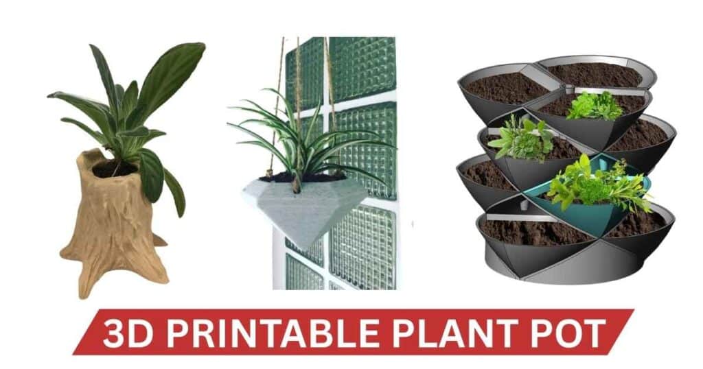 3D printable plant pots stacked on a windowsill – ideal for small apartments in 2025.