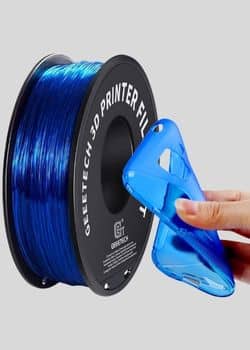 Geeetech 95A TPU Filament – Clear Blue