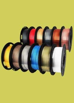 MIKA3D Shine Silk Metallic PLA Filament, 12 Spools - Best Cheapest Bulk PLA Filament on Amazon for Stunning 3D Prints