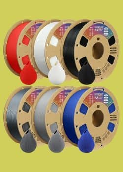 OVERTURE PLA Filament, 6KG, 6 Colors - Best Cheapest Bulk PLA Filament on Amazon for Stunning 3D Prints