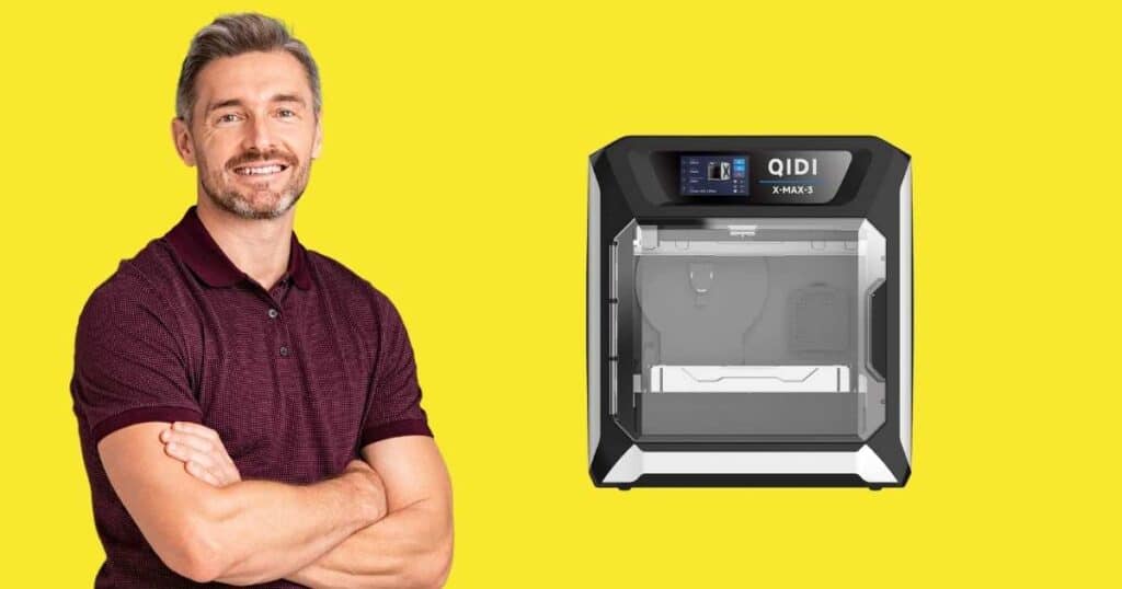 QIDI X-MAX3 3D Printer Review producing a precise architectural model in a professional workshop.