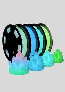 iSANMATE 3D Printer Filament Bundle – Glow-in-the-Dark Multicolor