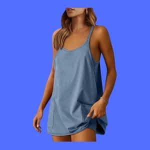 ANRABESS Women Athletic Dress Summer Tennis Workout Active Sports Mini Romper Dress