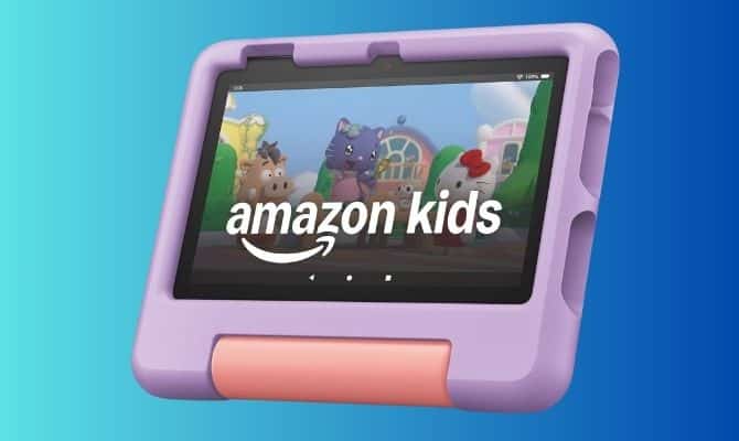 Fire 7 Kids: "Fire 7 Kids Tablet, affordable 2025 model for ages 3-7"