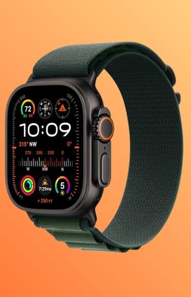 Apple Watch Ultra 2 titanium case with Blue Ocean band