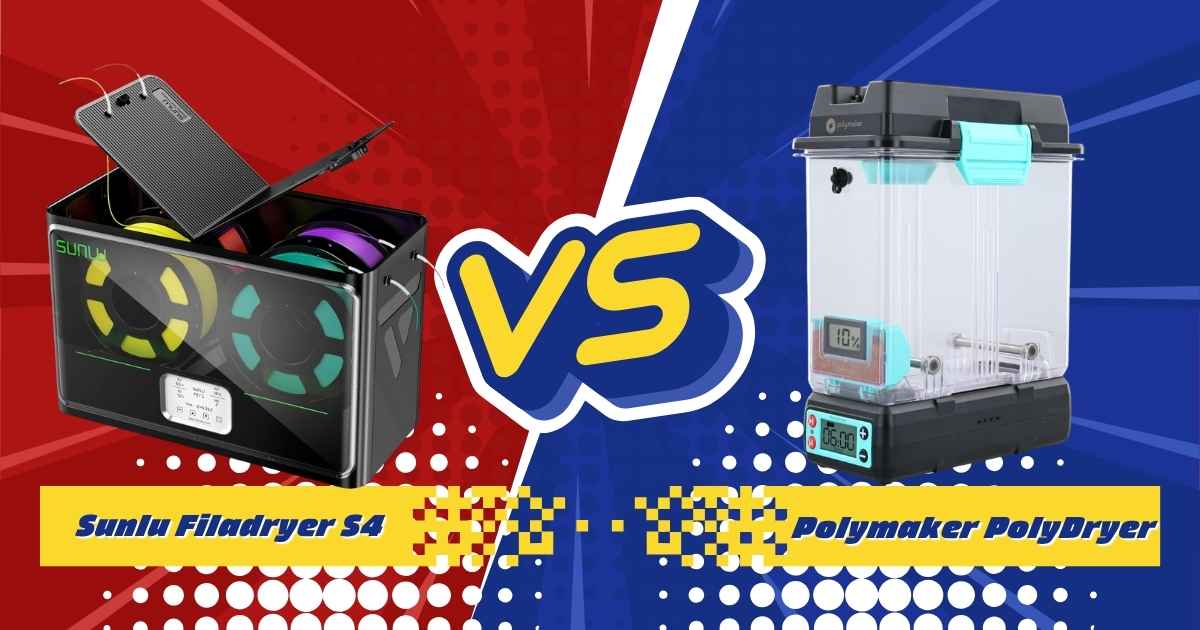 Sunlu Filadryer S4 vs Polymaker PolyDryer: Which Filament Dryer Perfects Your Decor Prints?
