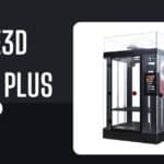 Raise3D Pro2 Plus industrial grade 3D printer - enclosed large-format professional 3D printer with dual extruders on a workbench.
