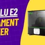SUNLU Filament Dryer E2 in black, showcasing its dual-chamber design for drying and annealing 3D printer filaments, with a digital display and silicone seals