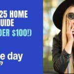 A beautifully styled living room corner featuring a cozy throw blanket, decorative fall pillows, glowing candles, and mini pumpkins, all conveying affordable fall home decor under $100.