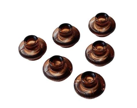 VOHO Brown Candlestick Holders Set of 6