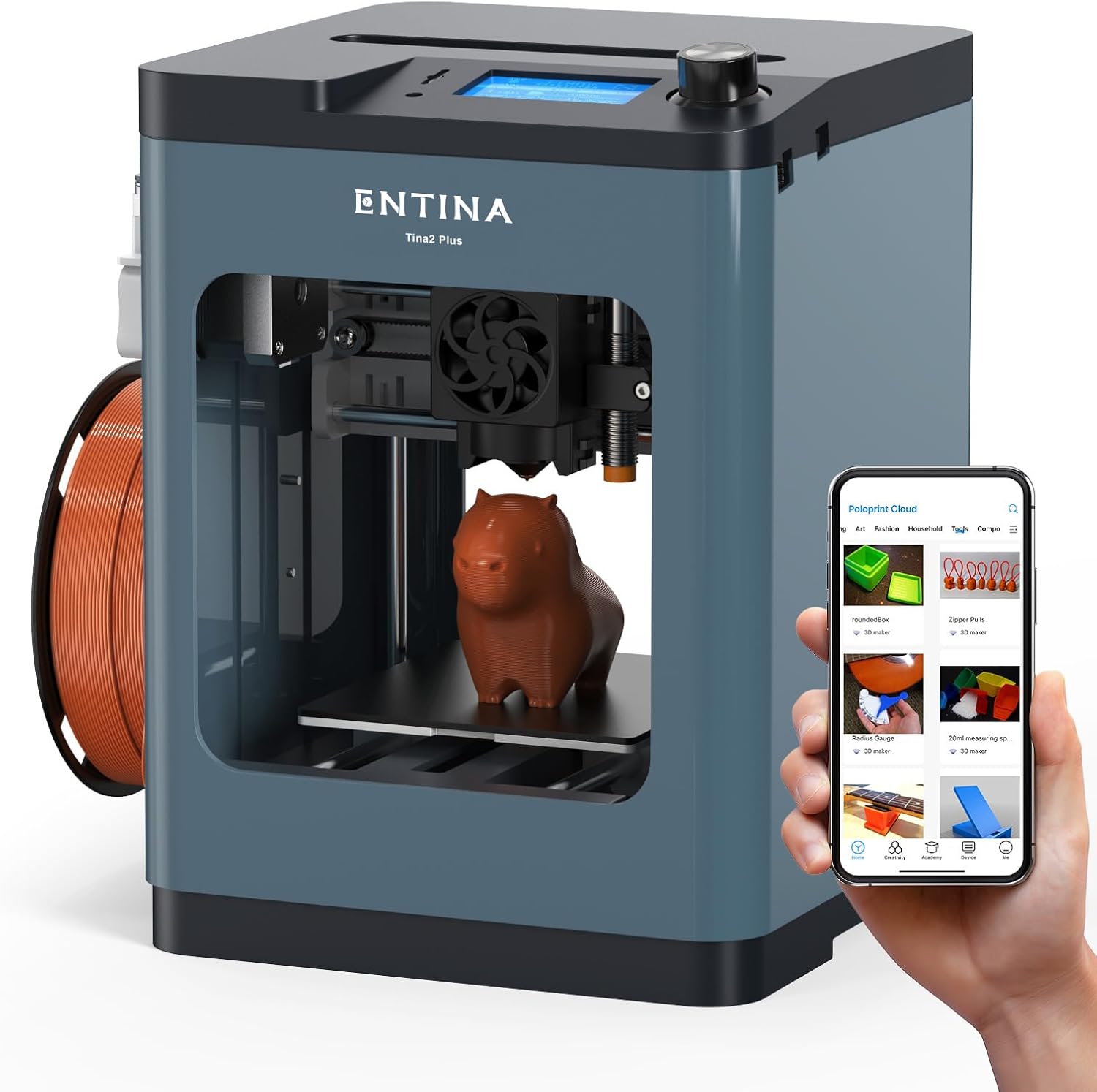 Entina TINA2 Plus V2 compact mini 3D printer WiFi Christmas 2025 small desktop