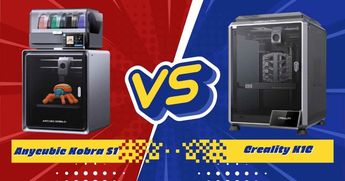 Anycubic Kobra S1 and Creality K1C side by side comparison