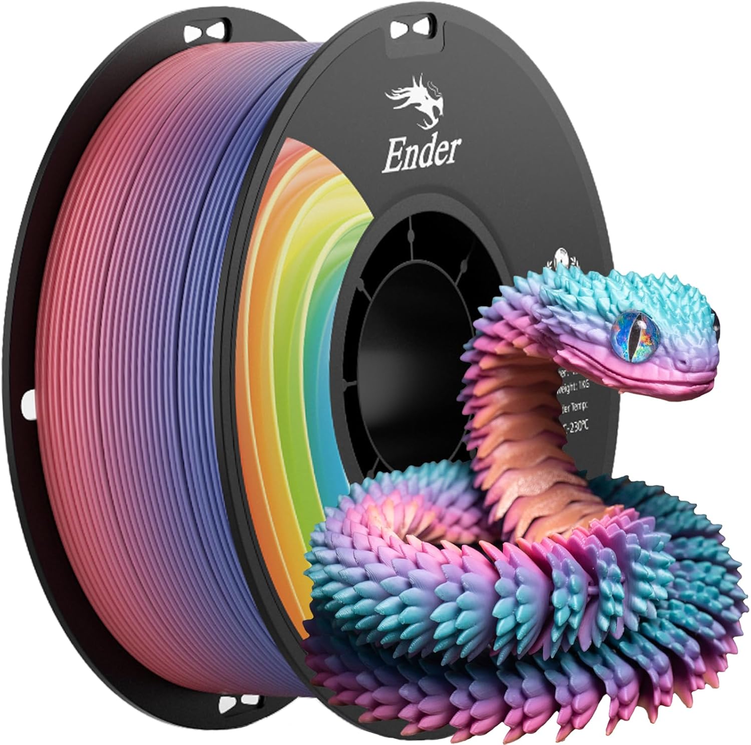 Creality Rainbow PLA+ upgrade filament multicolor gradient strong toughness