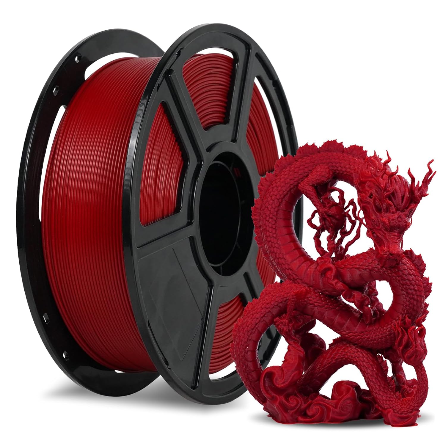 FLASHFORGE Rapid PLA Filament 1.75mm Ruby Red high-speed 3D printing up to 500mm/s