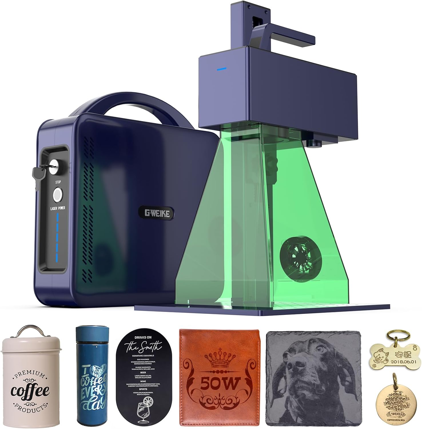 GWEIKE G2 Max 50W fiber laser engraver with 3D deep engraving capability for jewelry, metal, and leather - Cyber Monday deal $2027