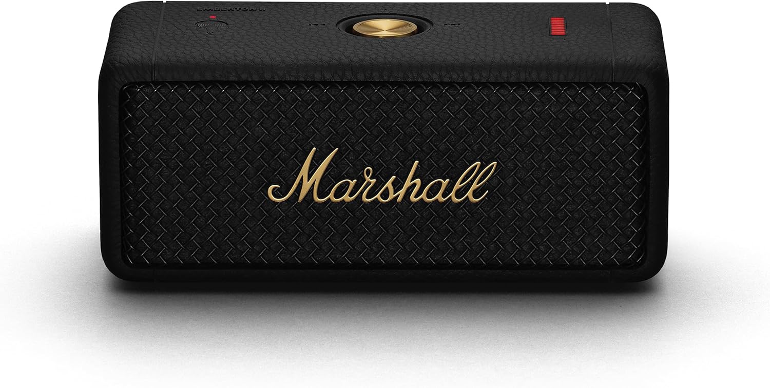 Marshall Emberton II Portable Bluetooth Speaker Black and Brass Black Friday