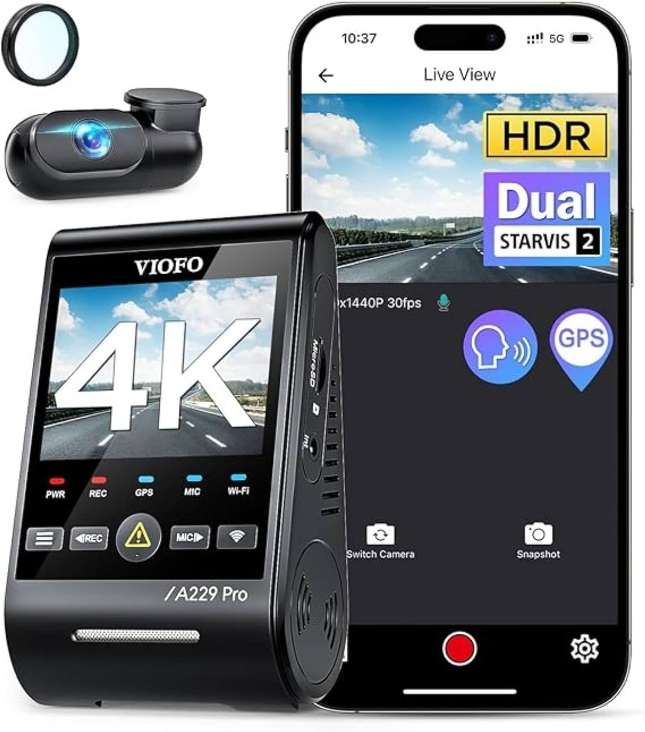 VIOFO A229 Pro 4K HDR Dash Cam dual channel Black Friday 2025