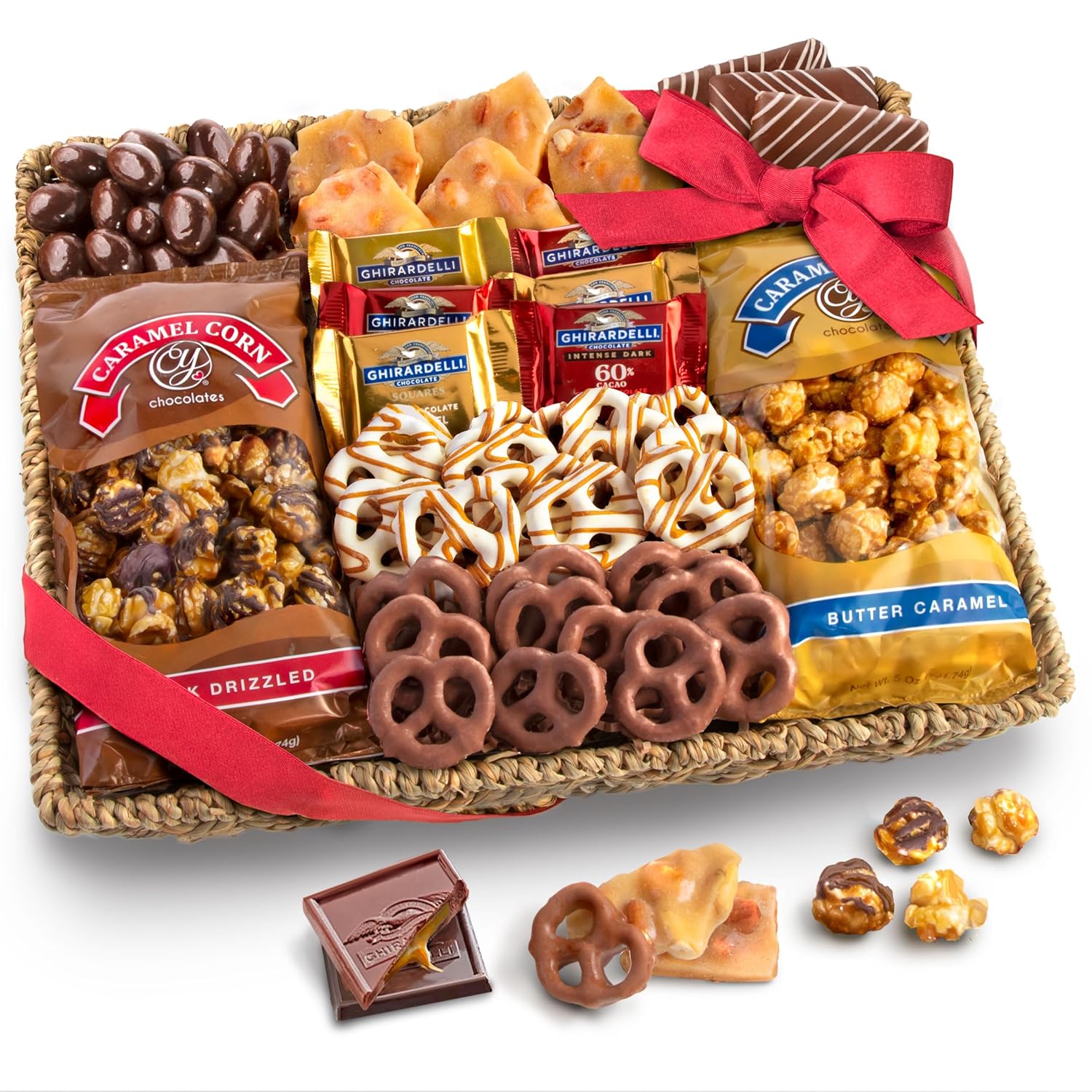Chocolate caramel crunch gift basket
