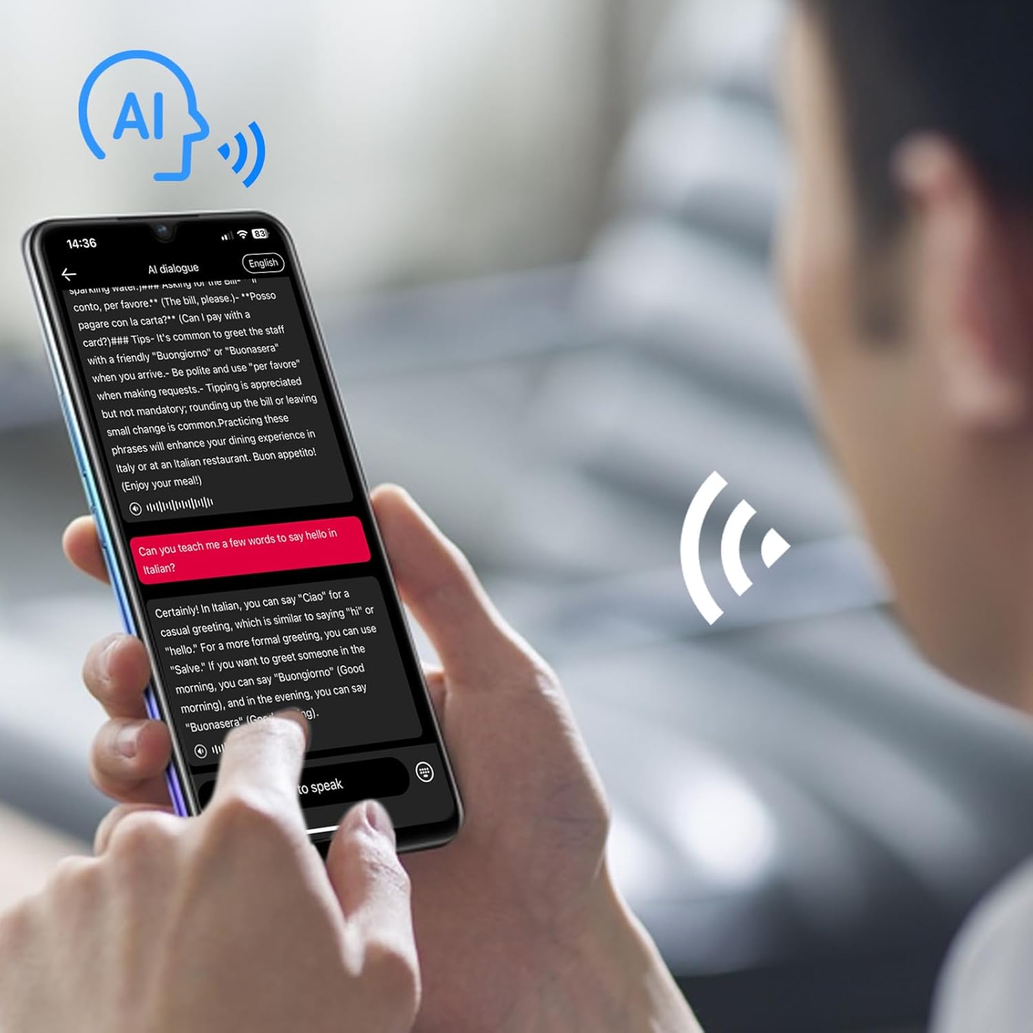 It helps to translatate langauges