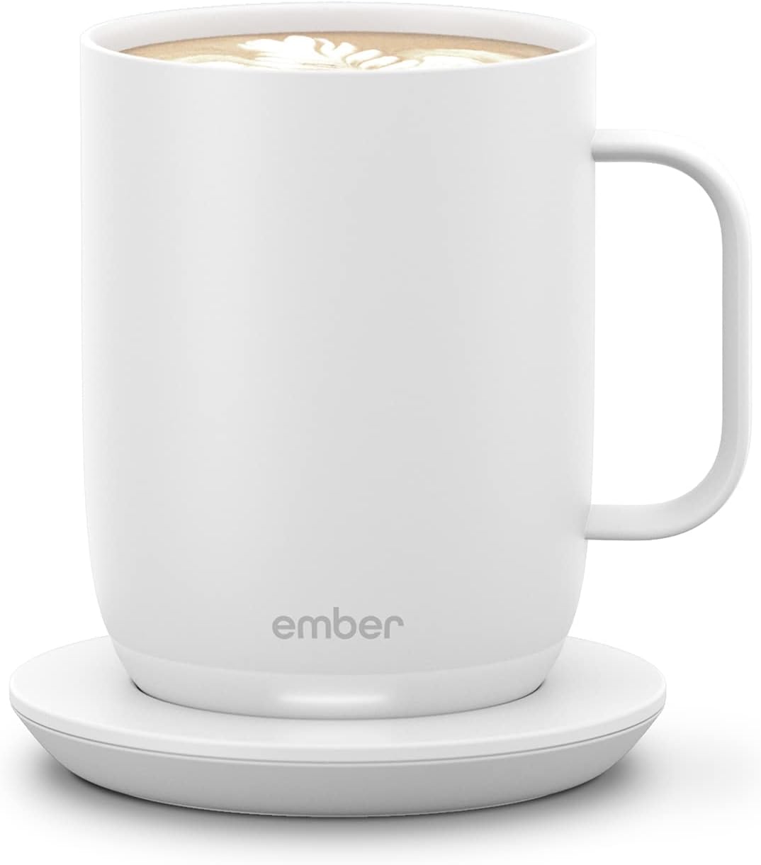 Ember Temperature Control Smart Mug 2 in white color showing LED temperature display and sleek minimalist design