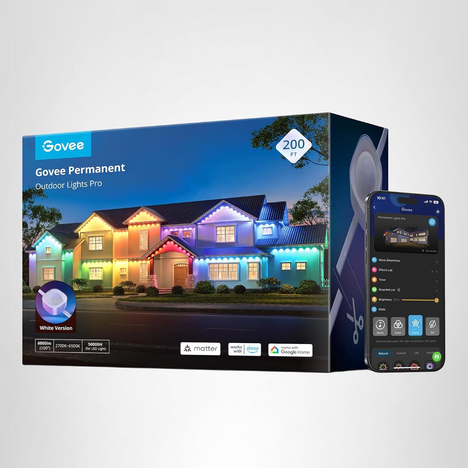 Govee Permanent Outdoor Lights Pro 200ft RGBIC LEDs in Amazon Cyber Monday tech deals 2025 for smart home ambiance