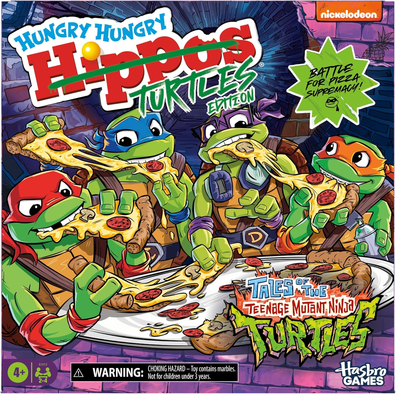 Hungry Hungry Hippos Teenage Mutant Ninja Turtles edition game
