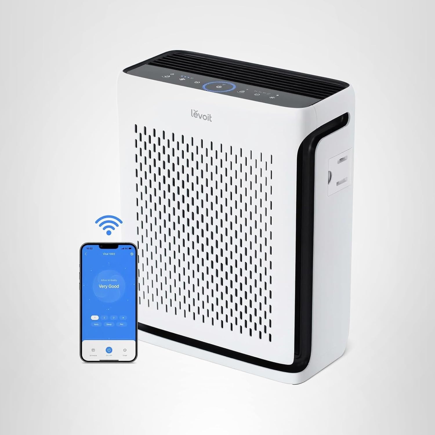 Levoit Vital 100S-P smart WiFi air purifier for medium 3D printing spaces with washable pre-filter