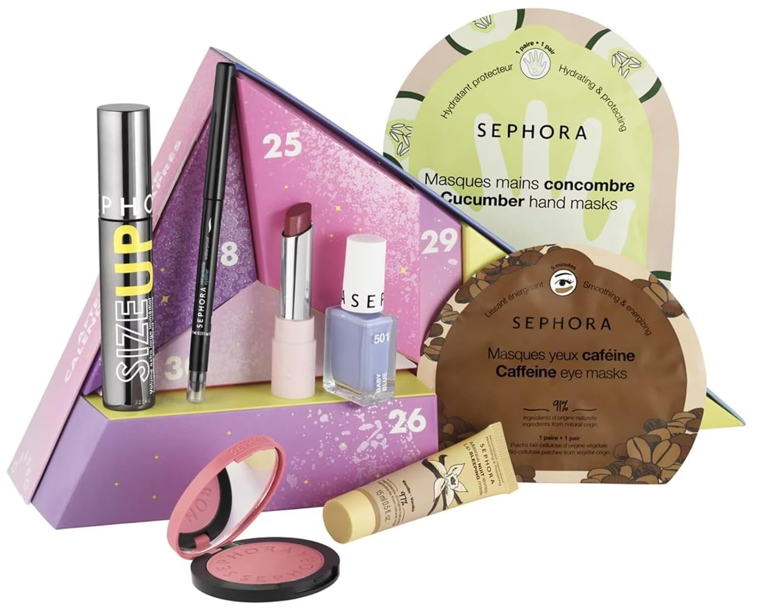 Sephora Moving Lights beauty calendar with full size products