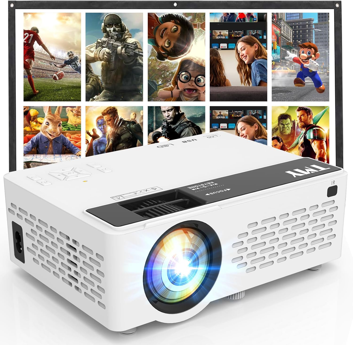 TMY portable Bluetooth movie projector