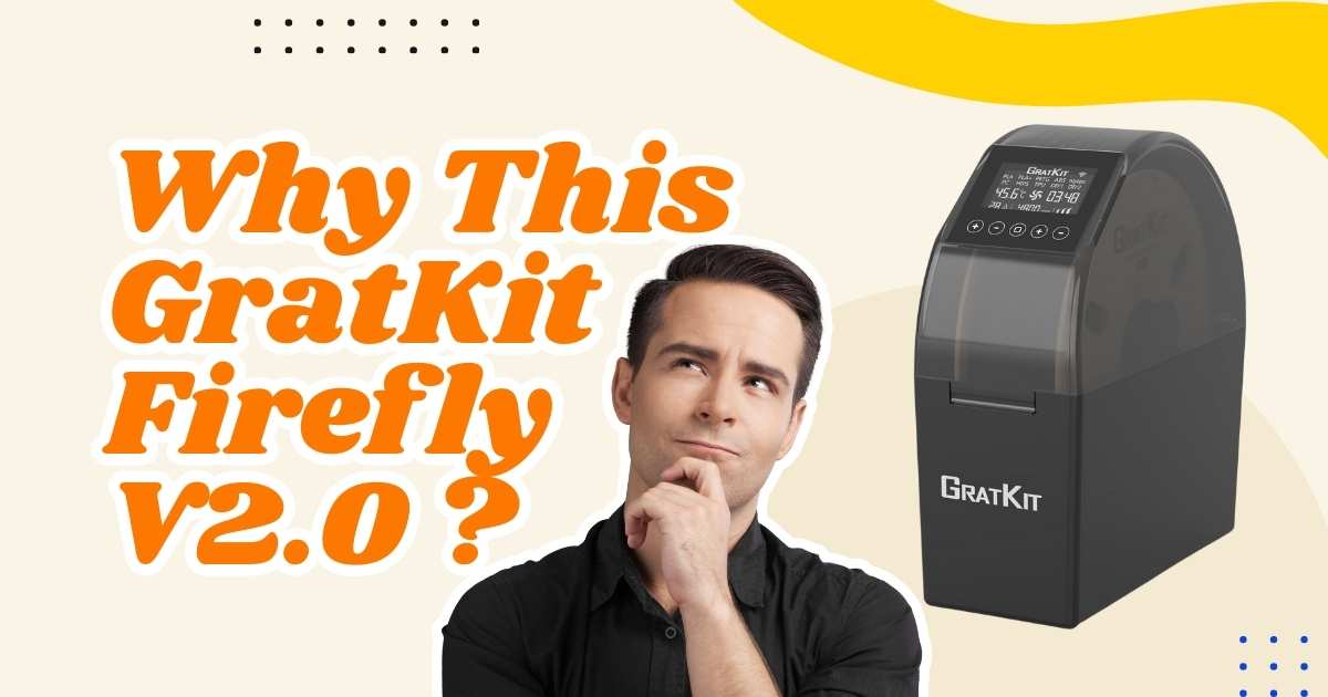 GratKit 3D Filament Dryer Box Firefly V2.0 with Tuya app control and RGB LED lights for 3D printing filament drying