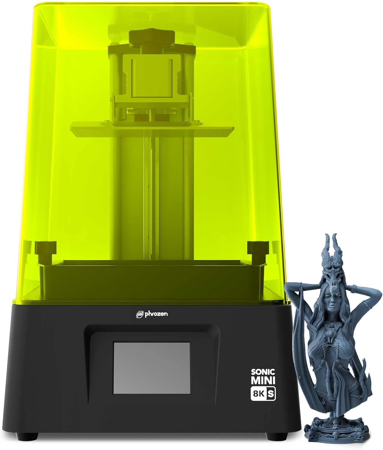 Phrozen Sonic Mini 8K S resin 3D printer with 22 micron XY resolution and 7.1 inch monochrome LCD for premium miniature printing under 300 dollars
