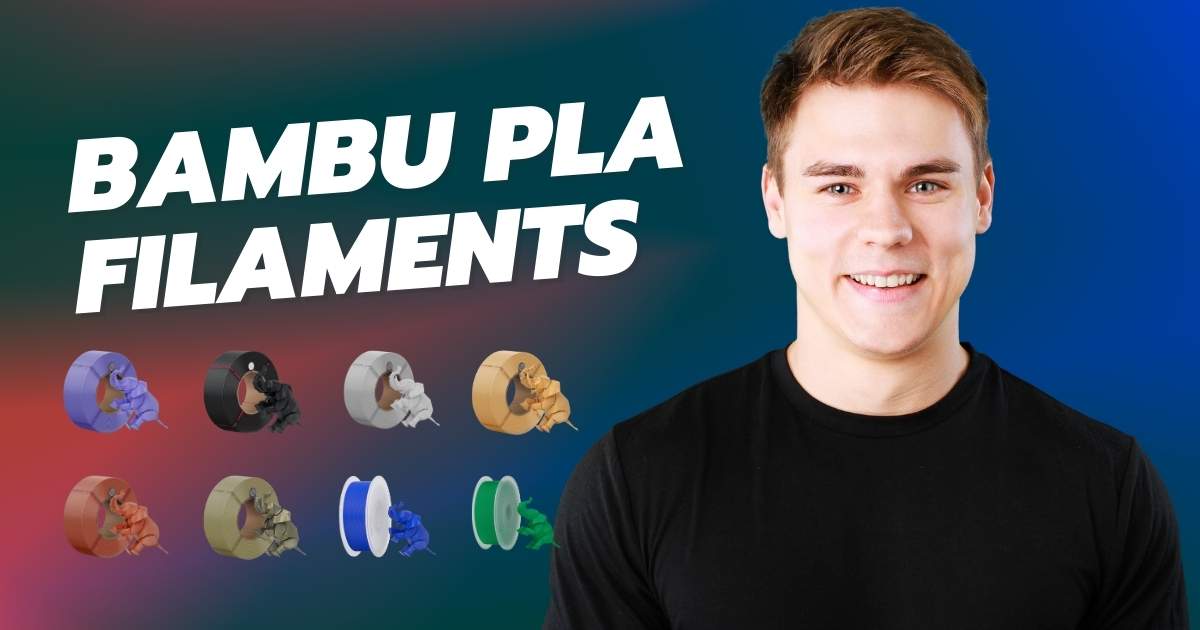 Bambu Lab PLA Filaments 2026 complete color range showing vibrant spools for 3D printing with AMS compatibility