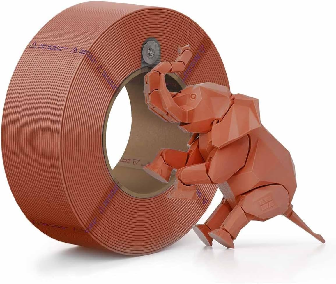 Bambu Lab PLA Filament Brown displaying natural earth tone for organic and rustic 3D printing applications