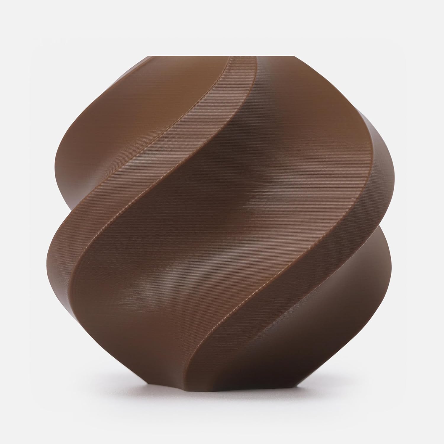 Bambu Lab PLA Filament Cocoa Brown displaying rich chocolate color for warm natural 3D printing projects