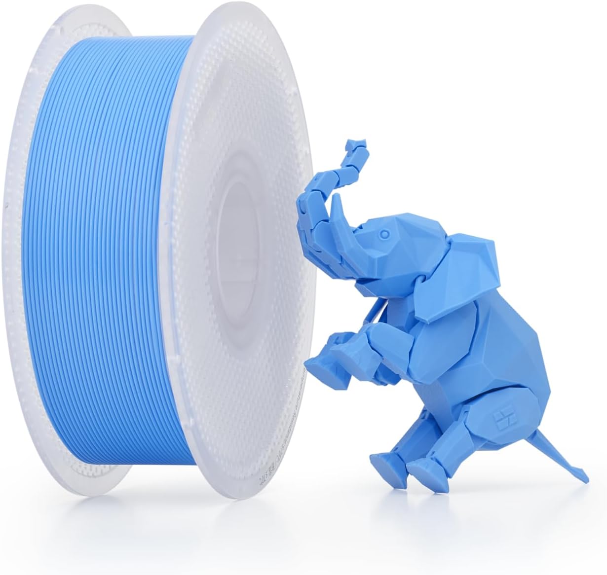 Bambu Lab PLA Filament Cyan showing bright sky blue color for vibrant cheerful 3D printing projects