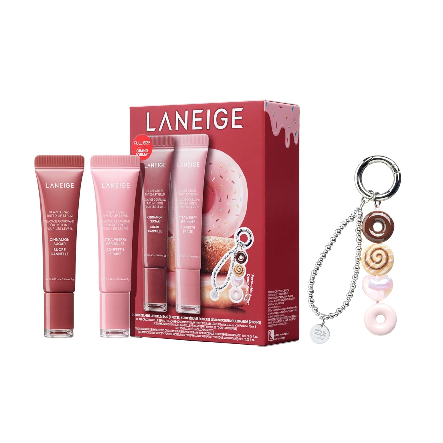 LANEIGE Glaze Craze tinted lip serum with plumping polypeptides for glossy hydrated lips, premium K-beauty gift