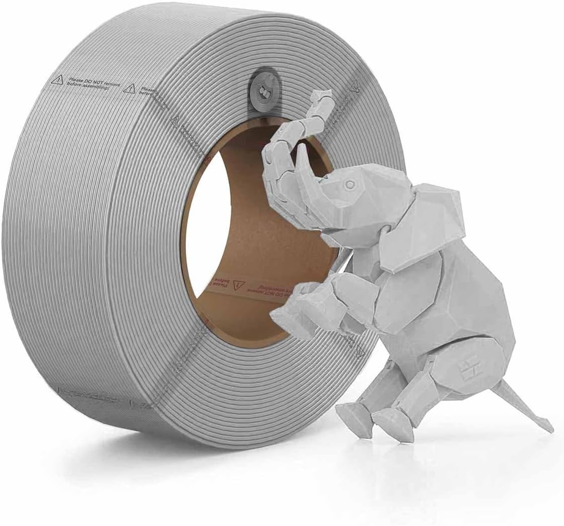 Bambu Lab PLA Filament Light Gray offering subtle neutral tone for architectural models and refined 3D printed objects